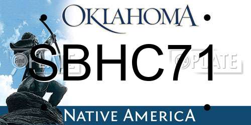 SBHC71 Oklahoma License Plate