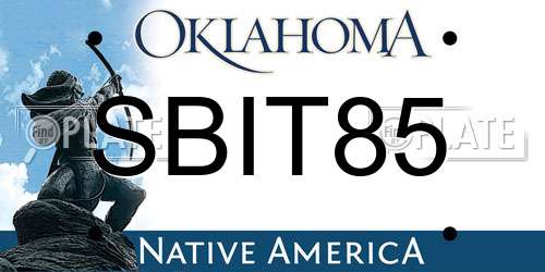 SBIT85 Oklahoma License Plate