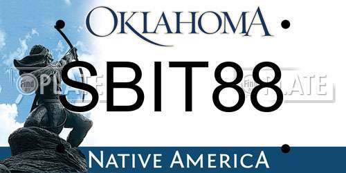 SBIT88 Oklahoma License Plate