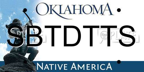 SBTDTTS Oklahoma License Plate