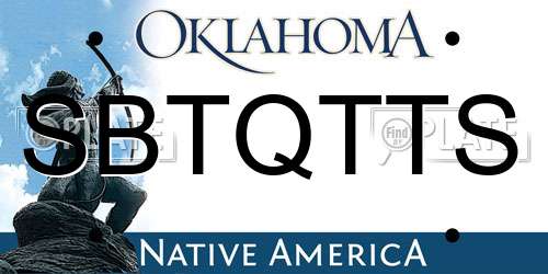 SBTQTTS Oklahoma License Plate