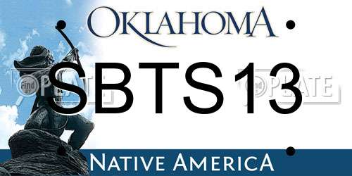 SBTS13 Oklahoma License Plate