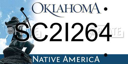SC2I264 Oklahoma License Plate