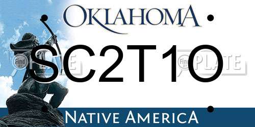 SC2T1O Oklahoma License Plate