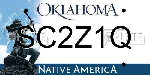 SC2Z1Q Oklahoma License Plate