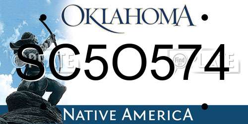 SC5O574 Oklahoma License Plate