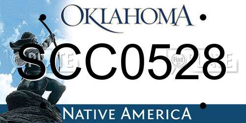 SCC0528 Oklahoma License Plate