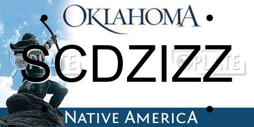 SCDZIZZ Oklahoma License Plate