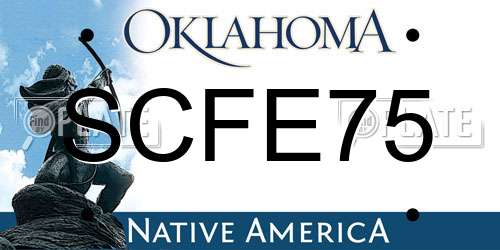 SCFE75 Oklahoma License Plate