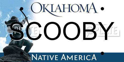 SCOOBY Oklahoma License Plate