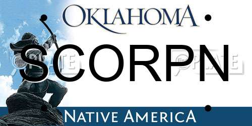 SCORPN Oklahoma License Plate