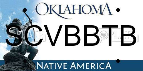 SCVBBTB Oklahoma License Plate