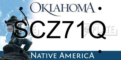 SCZ71Q Oklahoma License Plate