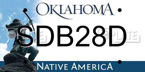 SDB28D Oklahoma License Plate