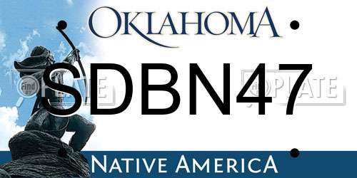 SDBN47 Oklahoma License Plate
