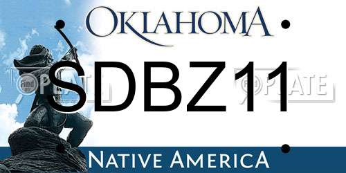 SDBZ11 Oklahoma License Plate