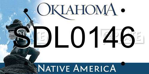 SDL0146 Oklahoma License Plate