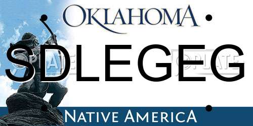 SDLEGEG Oklahoma License Plate