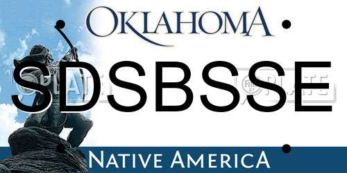 SDSBSSE Oklahoma License Plate