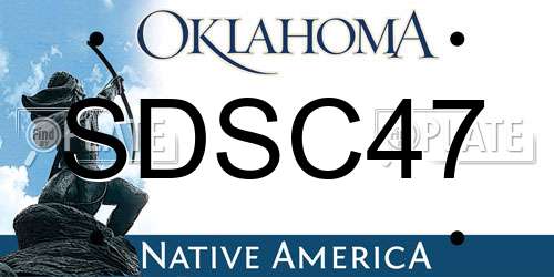 SDSC47 Oklahoma License Plate
