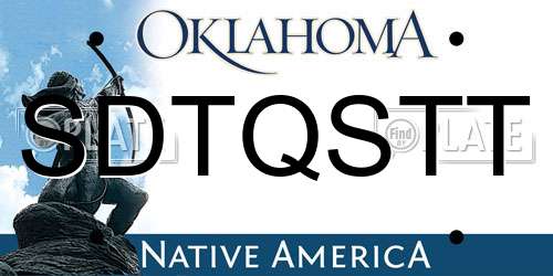 SDTQSTT Oklahoma License Plate