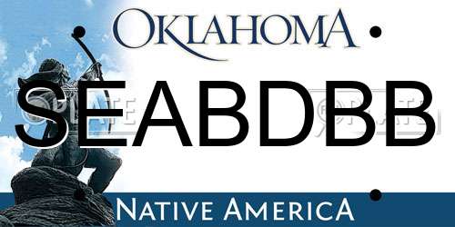 SEABDBB Oklahoma License Plate