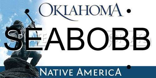 SEABOBB Oklahoma License Plate