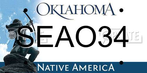 SEAO34 Oklahoma License Plate