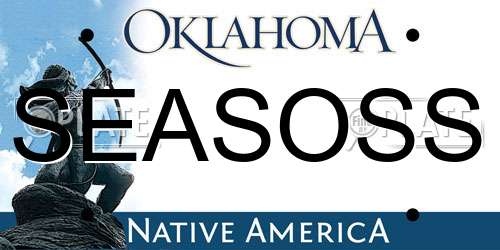 SEASOSS Oklahoma License Plate