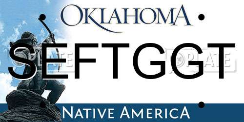 SEFTGGT Oklahoma License Plate