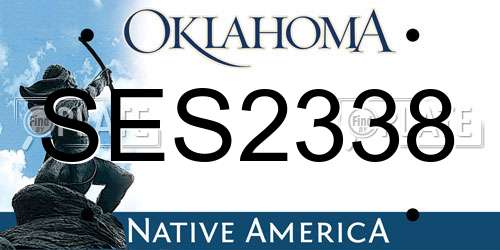 SES2338 Oklahoma License Plate