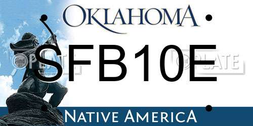 SFB10E Oklahoma License Plate