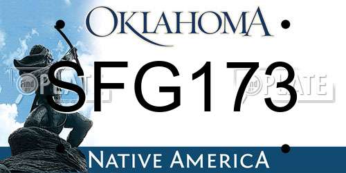 SFG173 Oklahoma License Plate