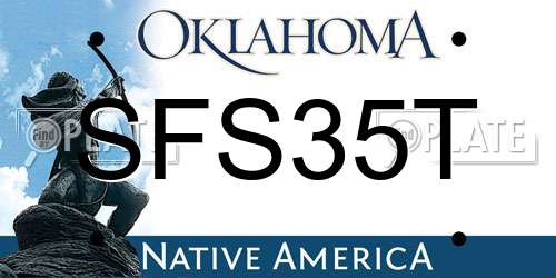 SFS35T Oklahoma License Plate