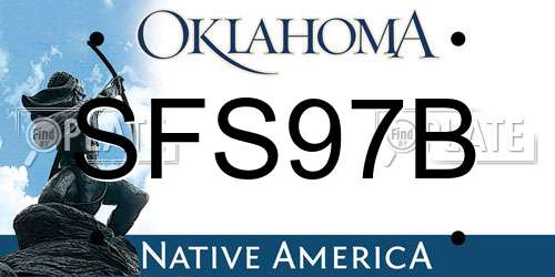 SFS97B Oklahoma License Plate