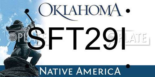 SFT29I Oklahoma License Plate