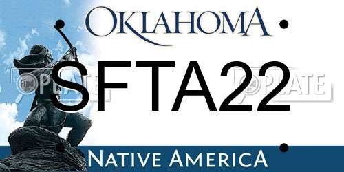 SFTA22 Oklahoma License Plate