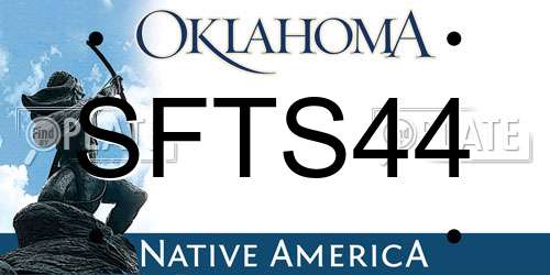 SFTS44 Oklahoma License Plate