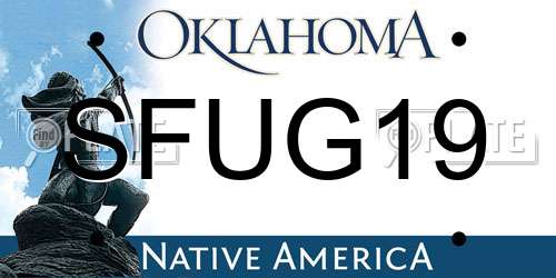SFUG19 Oklahoma License Plate