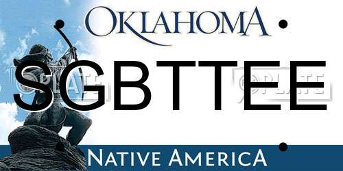 SGBTTEE Oklahoma License Plate