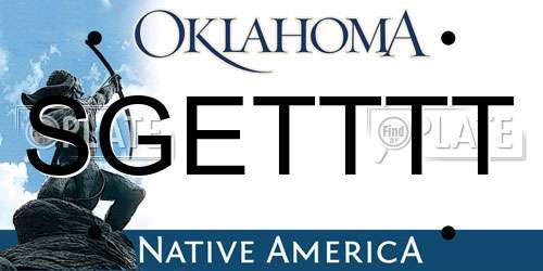 SGETTTT Oklahoma License Plate