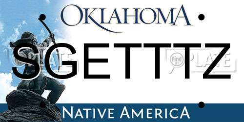SGETTTZ Oklahoma License Plate