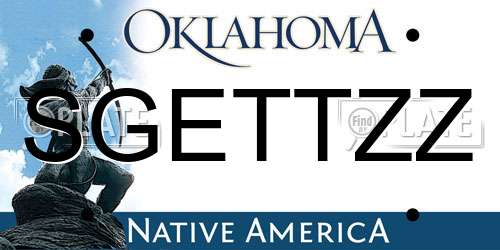 SGETTZZ Oklahoma License Plate