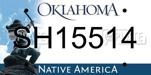 SH15514 Oklahoma License Plate