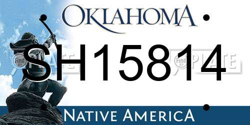 SH15814 Oklahoma License Plate