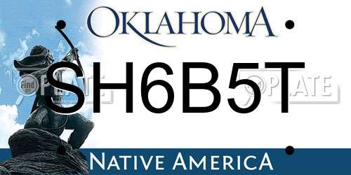 SH6B5T Oklahoma License Plate