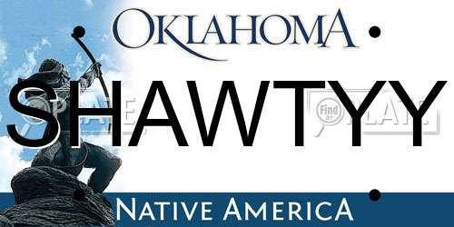 SHAWTYY Oklahoma License Plate