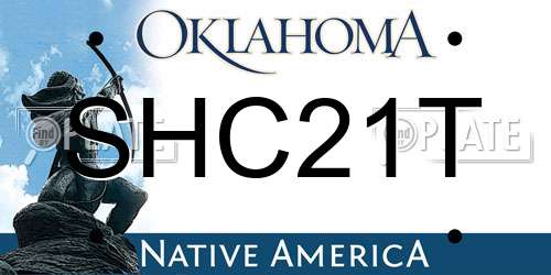 SHC21T Oklahoma License Plate