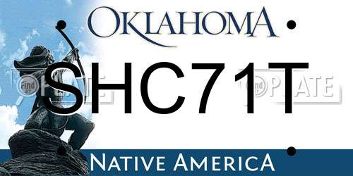 SHC71T Oklahoma License Plate