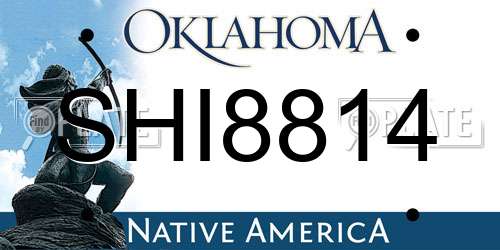 SHI8814 Oklahoma License Plate